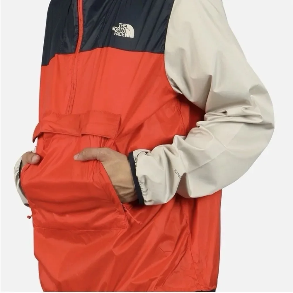 The North Face Fanorak Windwall Packable Windbreaker Jacket Color block Men's S